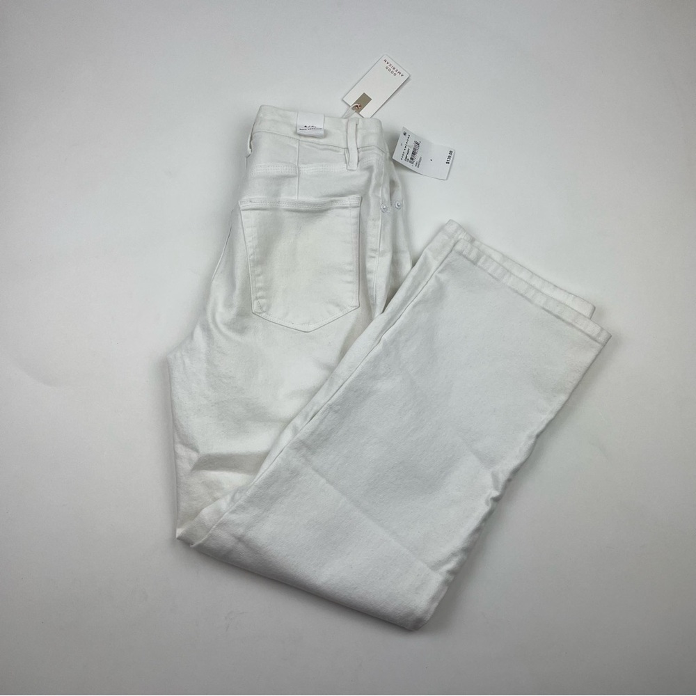 Good American Good Boy Jeans Size 4/27 Hem High Rise Straight Leg gnip144pt NEW